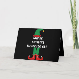 Nurse Santa's Lieblings Elf Funny Nurse Weihnachte Karte