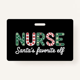 Nurse Santa's Lieblings Elf Life Nurse Day Geschen Ausweis