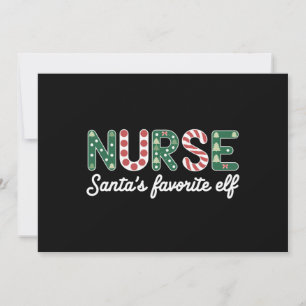 Nurse Santa's Lieblings Elf Life Nurse Day Geschen Feiertagskarte