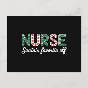 Nurse Santa's Lieblings Elf Life Nurse Day Geschen Postkarte