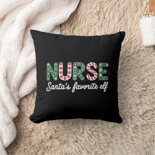 Nurse Santas Lieblings-Elfen-Leben-Nurse-Day-Gesch Kissen