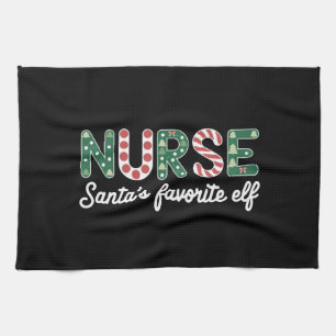 Nurse Santas Lieblings-Elfen-Leben-Nurse-Tags-Gesc Geschirrtuch
