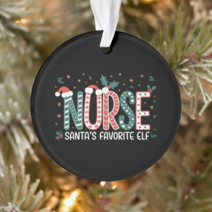 Nurse Santa's Lieblingselfe Weihnachten Inspiriere Ornament