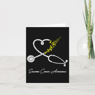 Nurse Sarcoma Cancer Awareness Pink Ribbon Stethos Karte