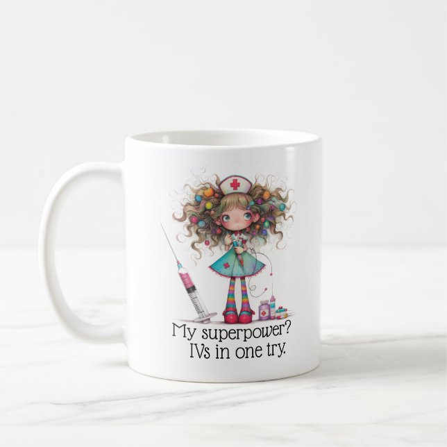 Nurse sayings- My superpower Mug Kaffeetasse (Links)