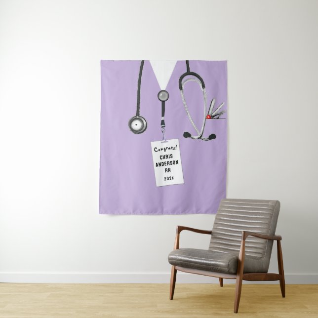 Nurse School Nurse Graduation Party Wandteppich (Beispiel)