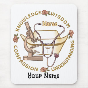 Nurse Sepia Collage Mousepad