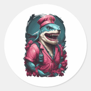 Nurse SharkAngel SharkNurses PracticeHaitag Runder Aufkleber
