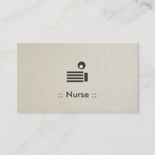 Nurse Simple Elegante Beruflich Visitenkarte