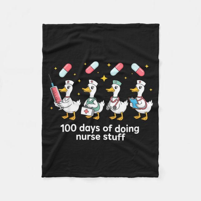 Nurse Skeleton New Year Crew 2026 Funny Er Icu Par Fleecedecke (Vorderseite)