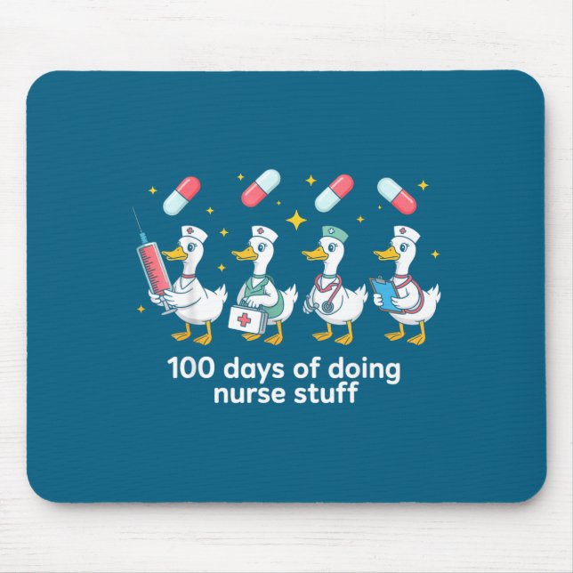 Nurse Skeleton New Year Crew 2026 Funny Er Icu Par Mousepad (Vorne)