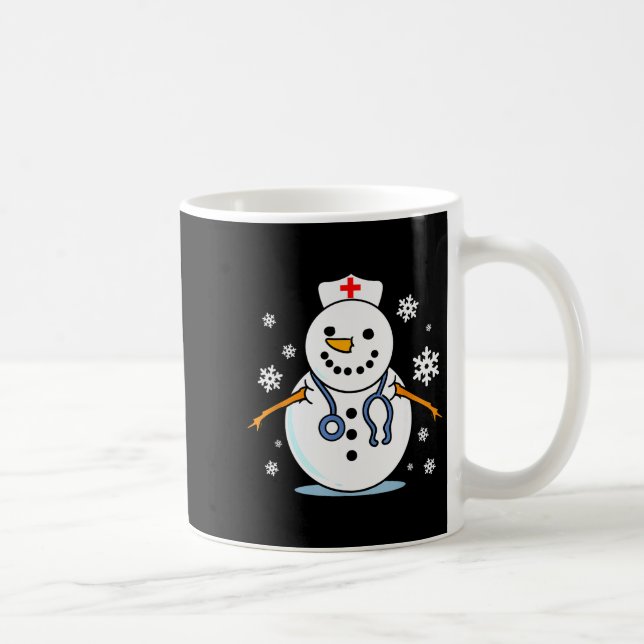 Nurse Snowman Nurse Christmas  Kaffeetasse (Rechts)