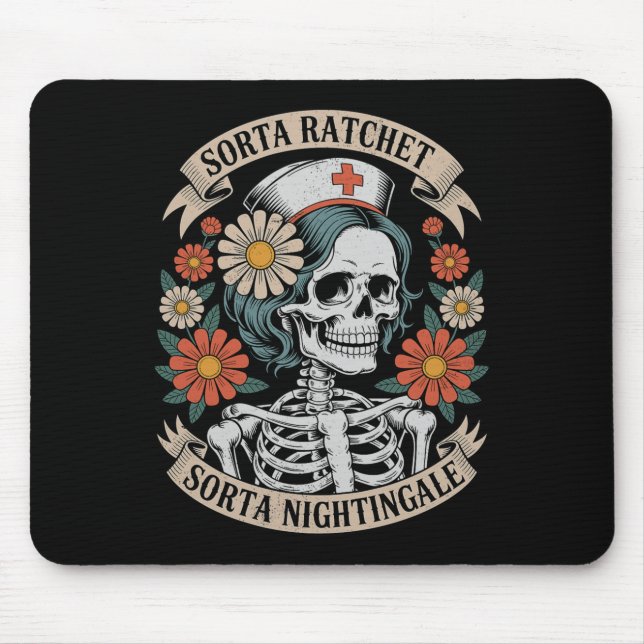 Nurse Sorta Ratchet Sorta Nightingale Skeleton Hal Mousepad (Vorne)