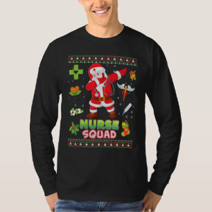 Nurse Squad Dabbing Weihnachtssüßer Ugly m T-Shirt