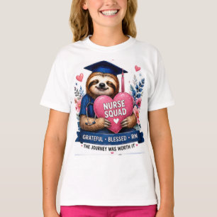 Nurse Squad Faultier RN Absolventin Süße Pflegesch T-Shirt