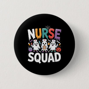 Nurse Squad Ghost Halloween Button