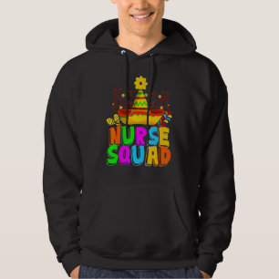 Nurse Squad Sombrero Maraca Cna Pflege Mexico Hos Hoodie