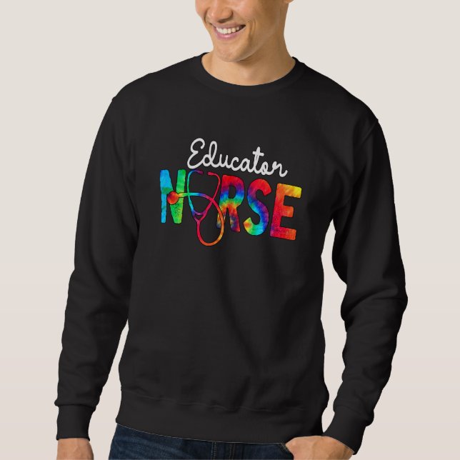 Nurse Squad Watercol Liebe Stethoscope Rn Sweatshirt (Vorderseite)