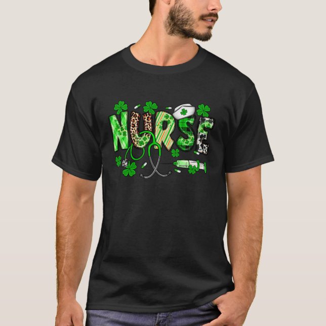 Nurse St Patrick's Day Nurse Nurse Lucky T-Shirt (Vorderseite)