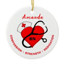 Nurse Stethoscope Heart Nurse Hat Ornament