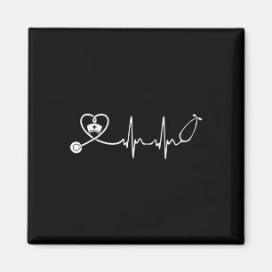 Nurse Stethoscope Heartbeat Nurse Week 2025 Magnet