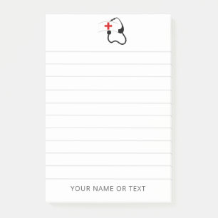 Nurse Stethoscope Medizinischer Personalisierter N Post-it Klebezettel