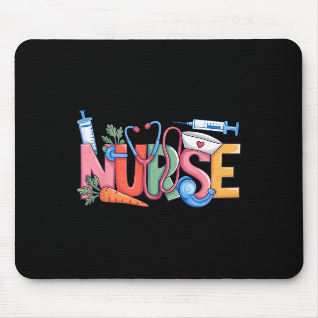 Nurse Stethoscope Niedlich Coquette Bow Stethoscop Mousepad (Vorne)