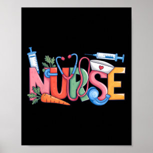 Nurse Stethoscope Niedlich Coquette Bow Stethoscop Poster