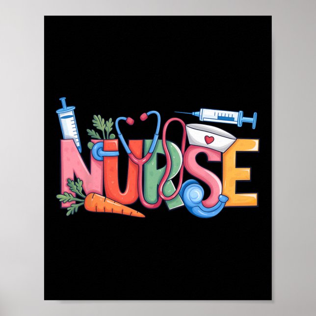 Nurse Stethoscope Niedlich Coquette Bow Stethoscop Poster (Vorne)