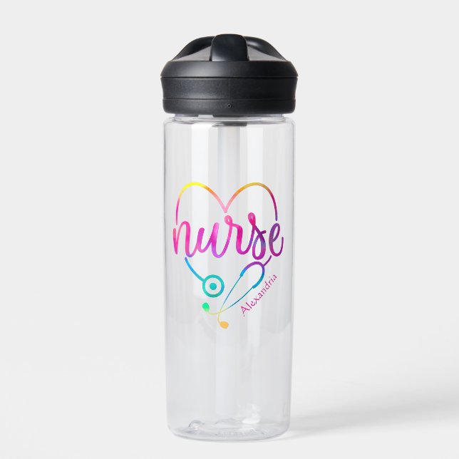 Nurse Stethoscope Trinkflasche (Vorderseite)
