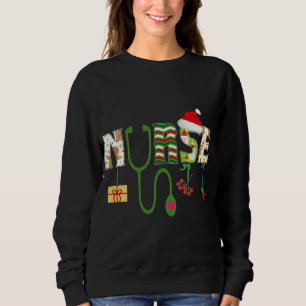 Nurse Stethoscope Weihnachts Krankenpflege Medizin Sweatshirt