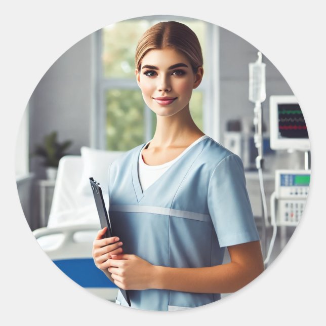 Nurse Stickers Geburtstag  (Vorderseite)
