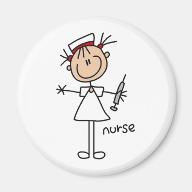 Nurse Strichmännchen Magnet (Vorne)