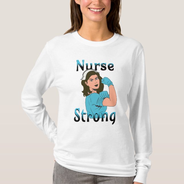 Nurse Strong | Vintag Retro Vibes T-Shirt (Vorderseite)