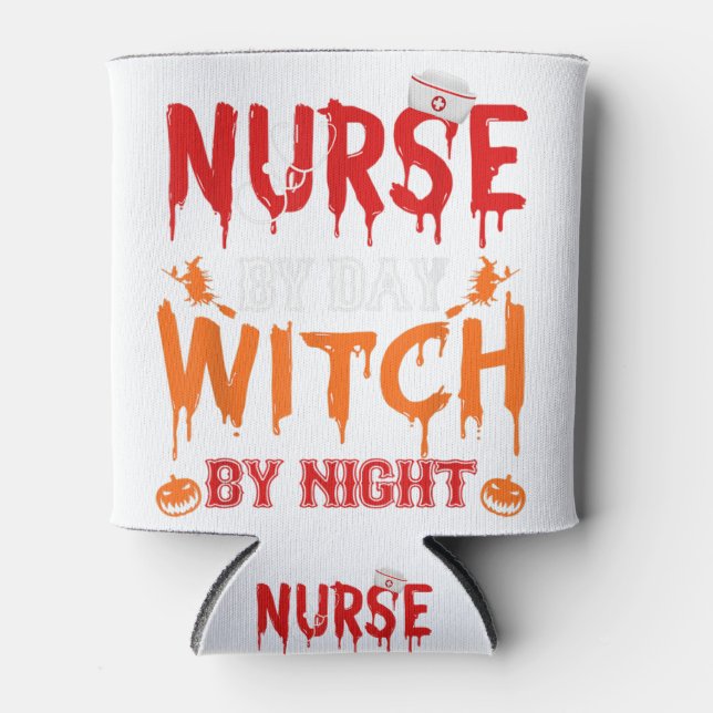 Nurse Sugar Skull Stethoscope Medical Halloween Co Dosenkühler (Vorderseite)