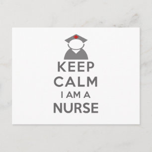 Nurse Symbol Behalten Calm I bin ein Krankenschwes Postkarte