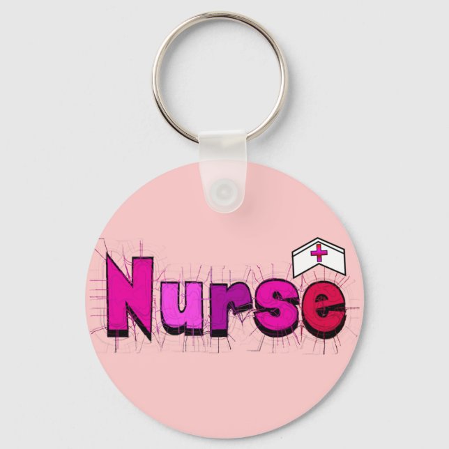"NURSE" - T - Shirt und Geschenke Schlüsselanhänger (Vorderseite)