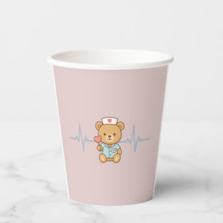 Nurse Teddy Bear Party-Papierbecher Pappbecher