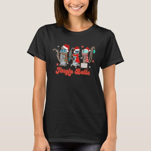 Nurse Telemetry Jingle Bell Christmas Respiratory  T-Shirt (Vorderseite)