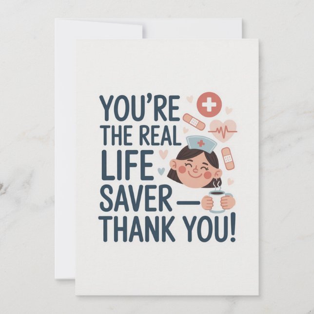 Nurse Thank You Card Dankeskarte (Vorderseite)