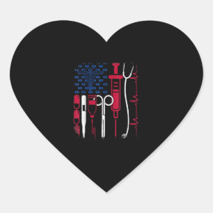 Nurse Tool American Flag Pride 4. Juli Stolz N Herz-Aufkleber