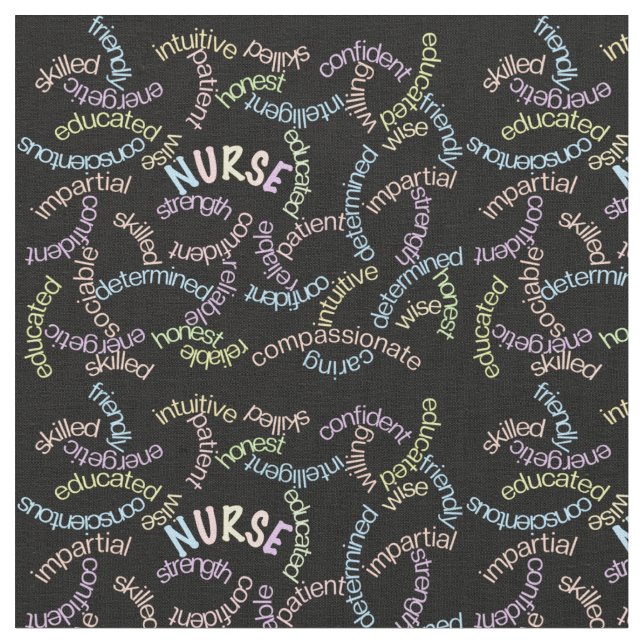 Nurse Tools Black  Stoff (Nahaufnahme)