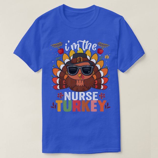 Nurse Turkey Family Matching Group Erntedank Da T-Shirt (Design vorne)