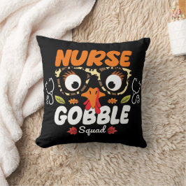 Nurse Turkey Gobble Squad Erntedank nähren Kissen
