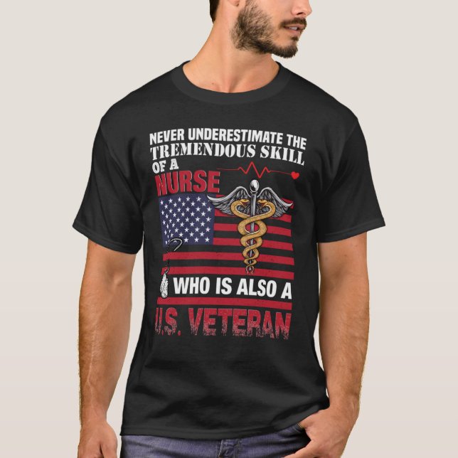 Nurse U S Veteran T-Shirt (Vorderseite)