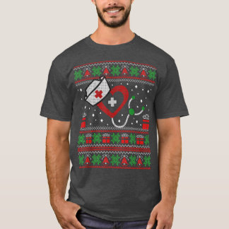 Nurse Ugly Christmas Sweater für Frauen Funny Nurs T-Shirt