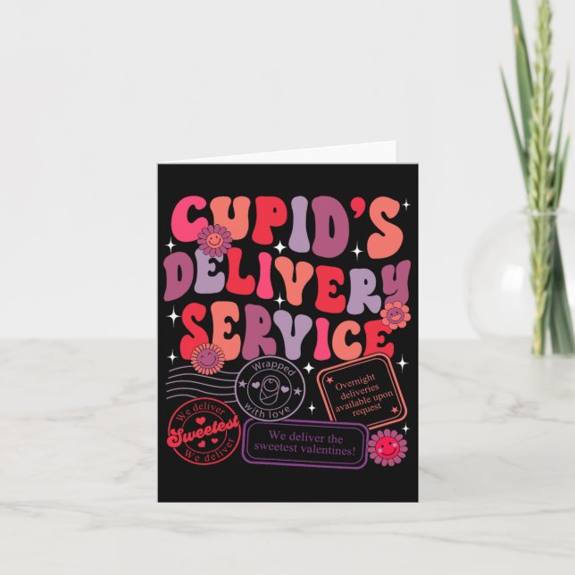 Nurse Valentine Cupid's Delivery Service Labour un Karte (Vorderseite)