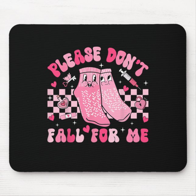 Nurse Valentine Non-Slip Socken Bitte fallen Sie n Mousepad (Vorne)