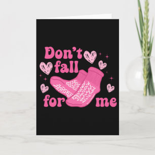 Nurse Valentine Rutschfeste Socken Bitte fallen Si Karte