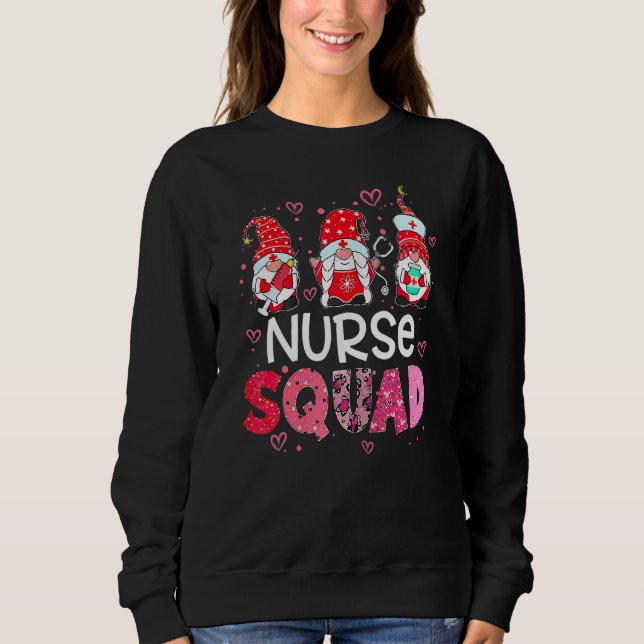 Nurse Valentines Day Valentine ER ICU NICU RN Nurs Sweatshirt (Vorderseite)